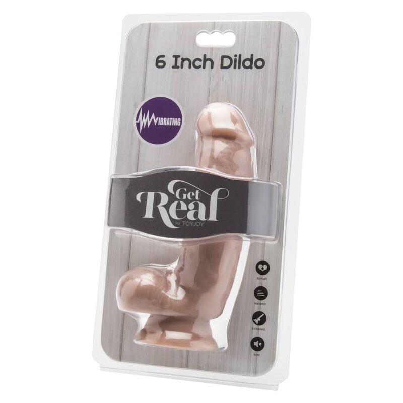 Dildo Realist, Get Real - Cu Bile, Vibrator cu Telecomanda, 12 CM Piele