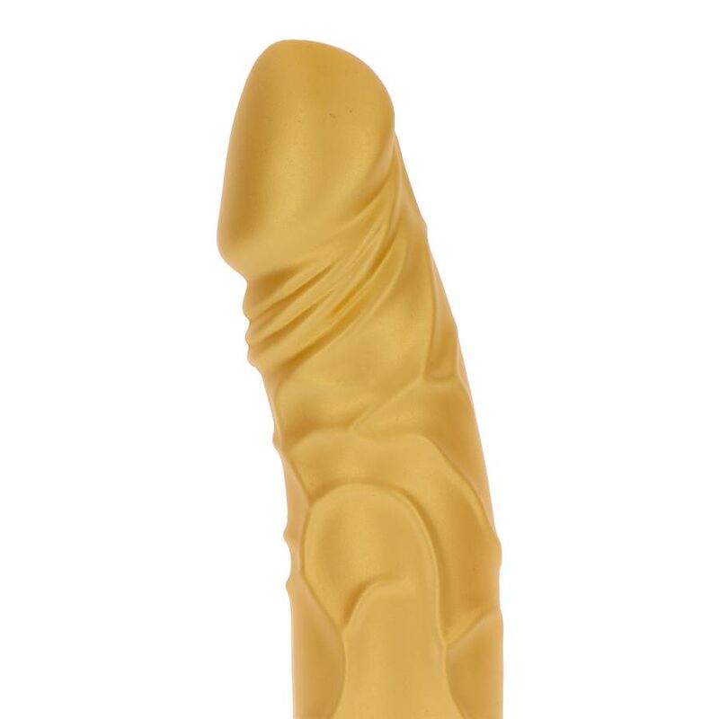 Vibrator, Get Real - Gold Dicker Original, Vibratii Puternice cu Viteze Multiple, Auriu