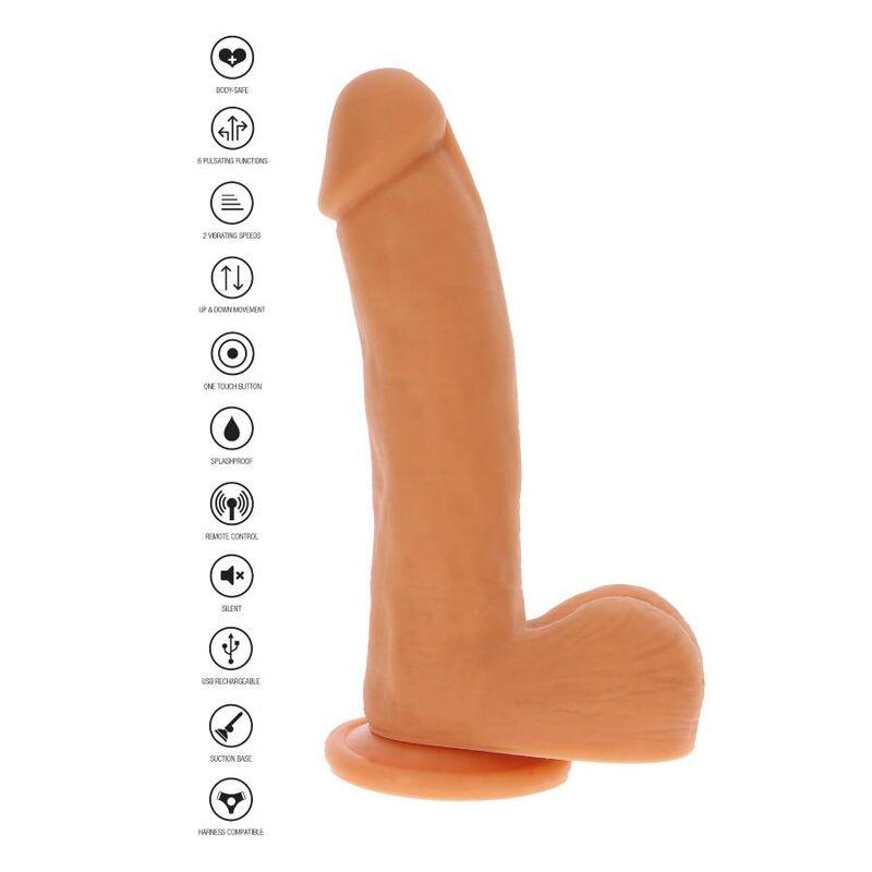 Dildo, Get Real - Magnetic Pulse Trusting, Miscare Pulsanta Magnetica, Skin