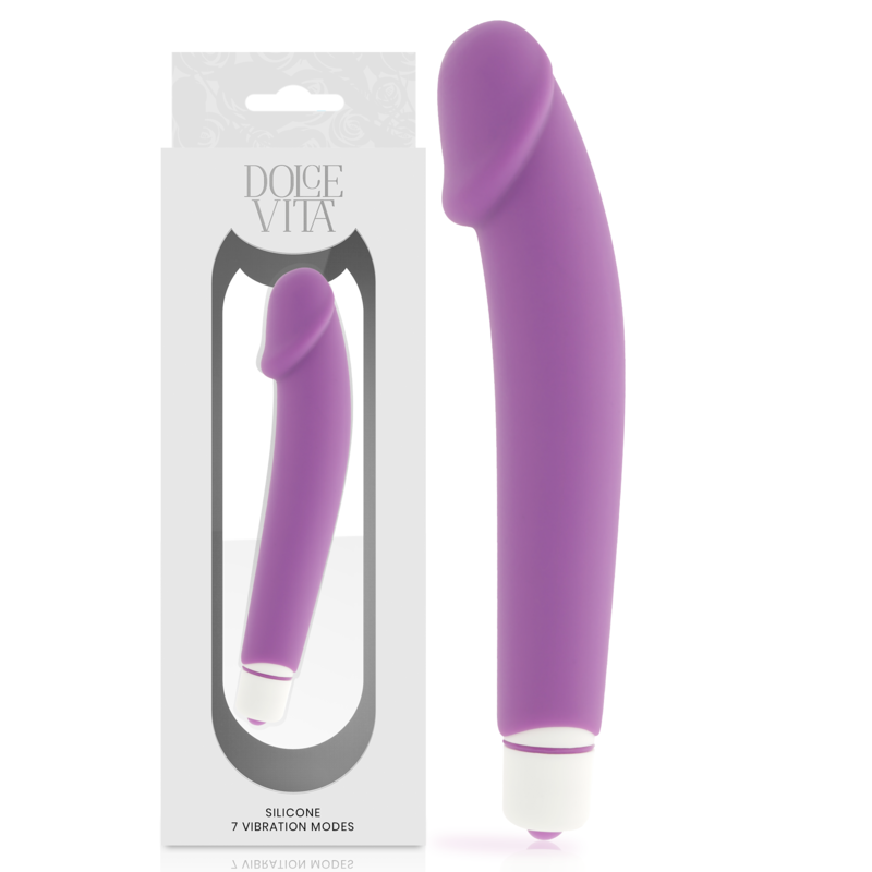 Vibrator Clasic, Dolce Vita - Realistic, 7 Programe de Vibratie, 158 x 31 mm / Mov