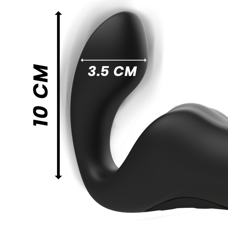 Vibrator Strap On, Ibiza - Strapples, cu Telecomanda, Negru/Auriu