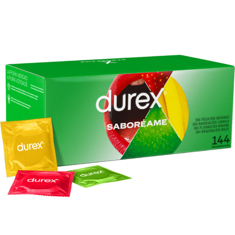 Prezervative, Durex - Pleasure Fruits, Arome de Fructe, 144 Bucati