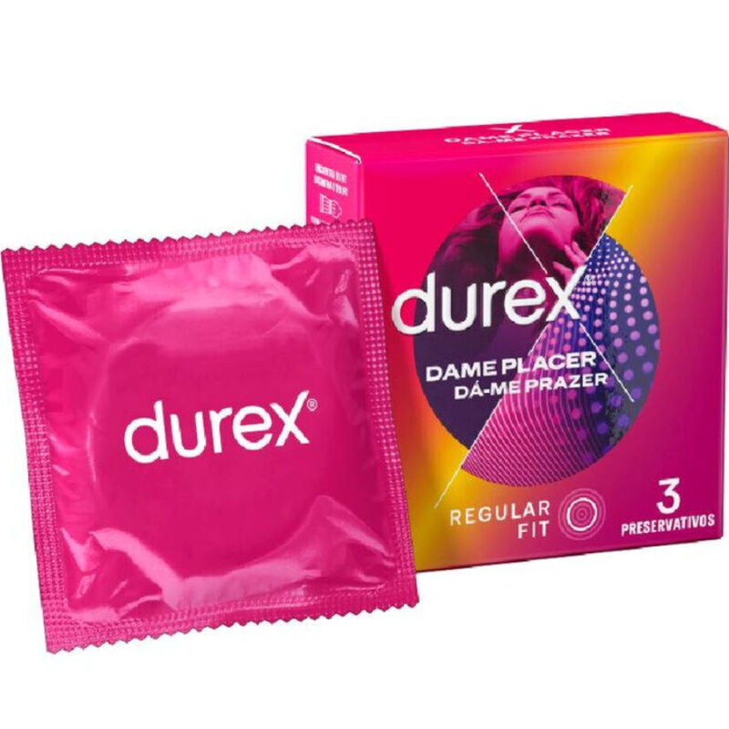 Prezervative, Durex - Dame Placer, cu Puncte si Striatii, 3 Unitati