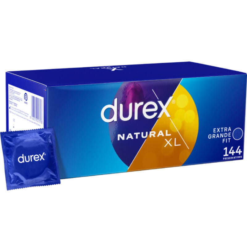 Prezervative, Durex - Natural XL, Latex Natural Lubrifiat, 56mm 144 Bucati
