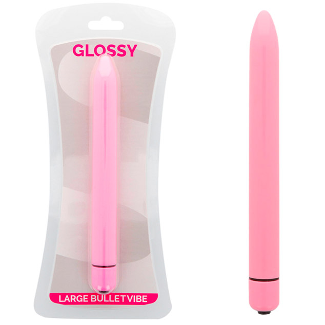 Vibrator Slim, Glossy - Brilliant, Rezistent la Apa, Roz
