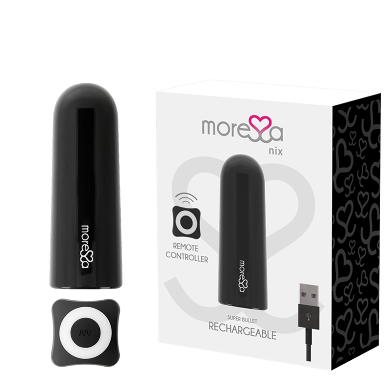 Vibrator, Moressa - Nix, cu Telecomanda, Negru
