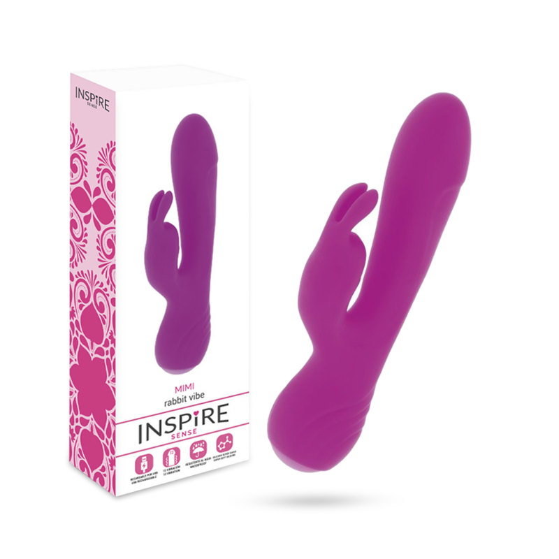 Vibrator Rabbit, Inspire - Sense Mimi, 12 Functii de Vibratie, Lila