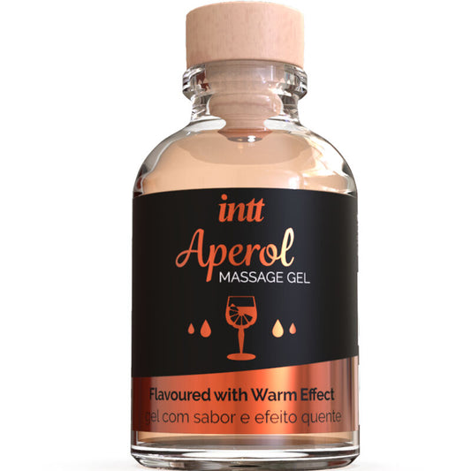 Gel Masaj si Sex Oral, INTT - Aroma Aperol, Efect Caldura Intensa, 30 ml