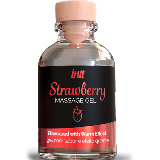Gel Masaj si Sex Oral, INTT - Aroma Capsuni, Efect Caldura, 30 ml