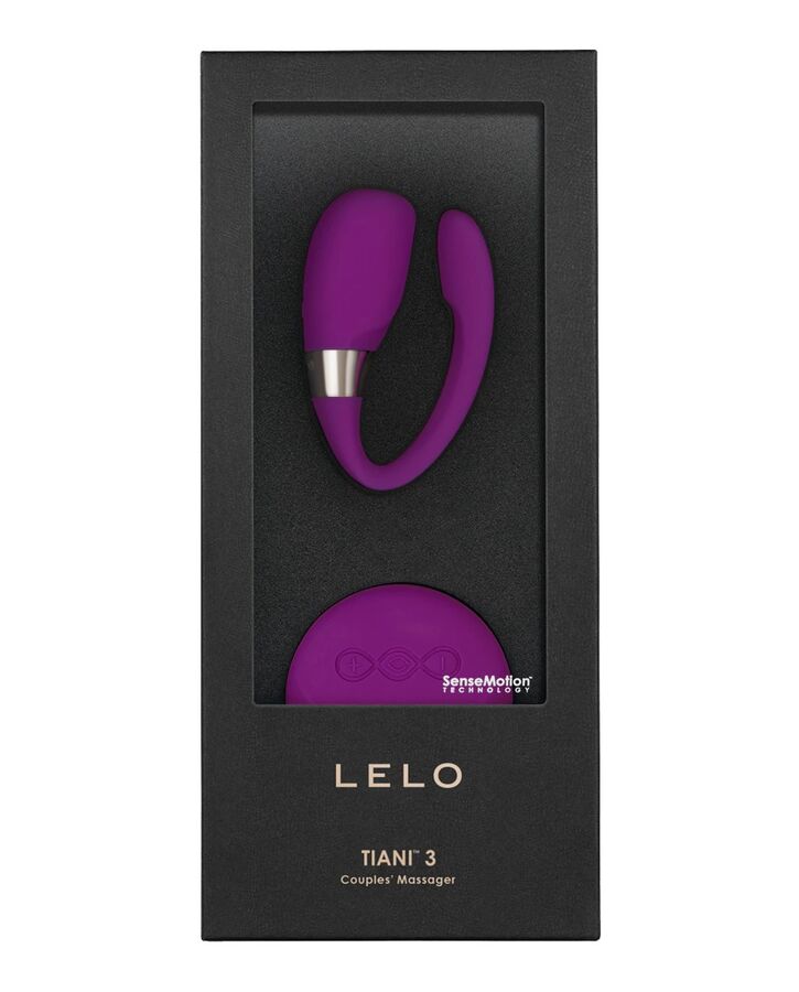 Vibrator pentru Cupluri, Lelo - Insignia Tiani 3, Control de la Distanta SenseMotion, Purple