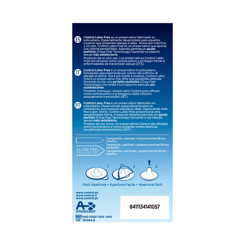 Prezervative, Control - Latex Free, Ultrasubtire din Poliuretan, 5 Unitati