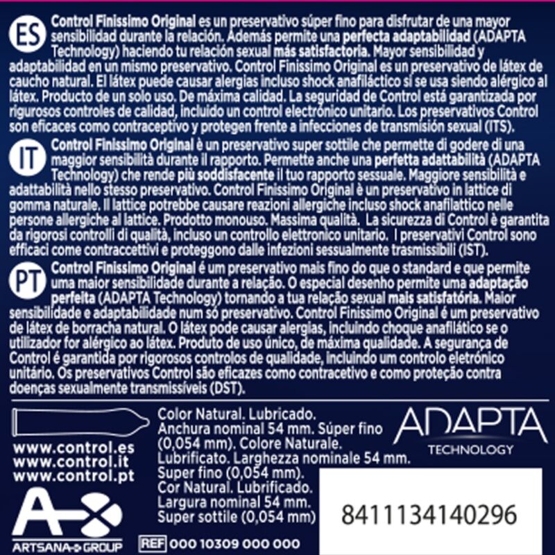 Prezervative, Control - Finissimo, Super Subtire, 3 Bucati