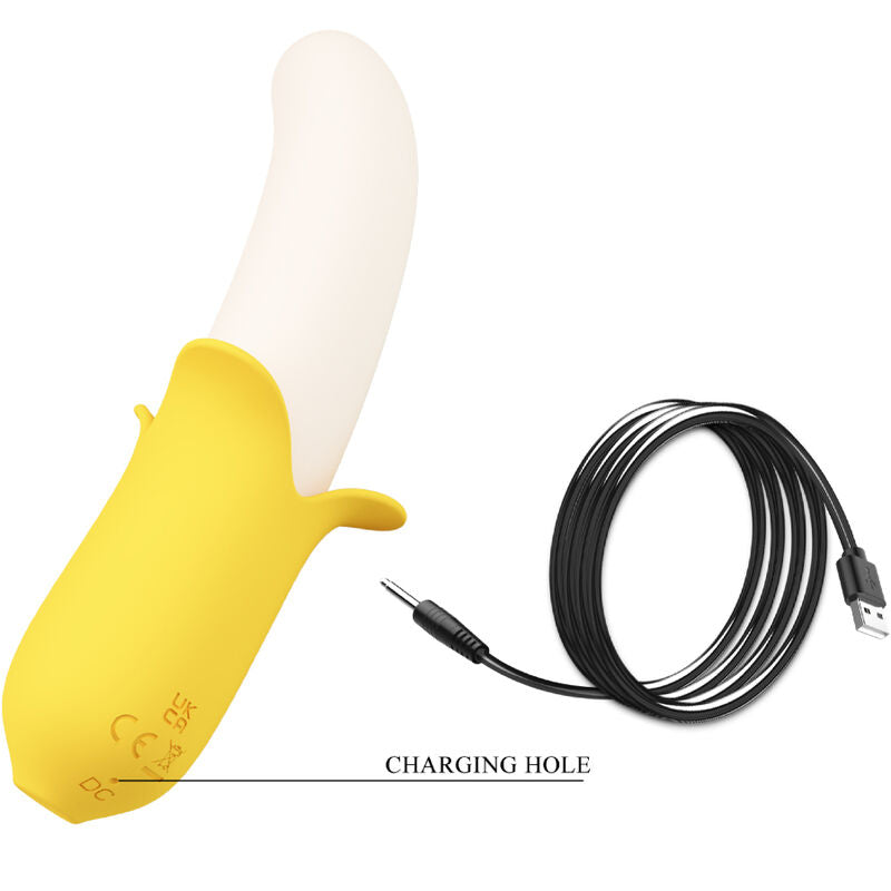 Vibrator, Pretty Love - Banana Geek Super Power, 7 Vibratii si 3 Moduri de Impingere, Negru