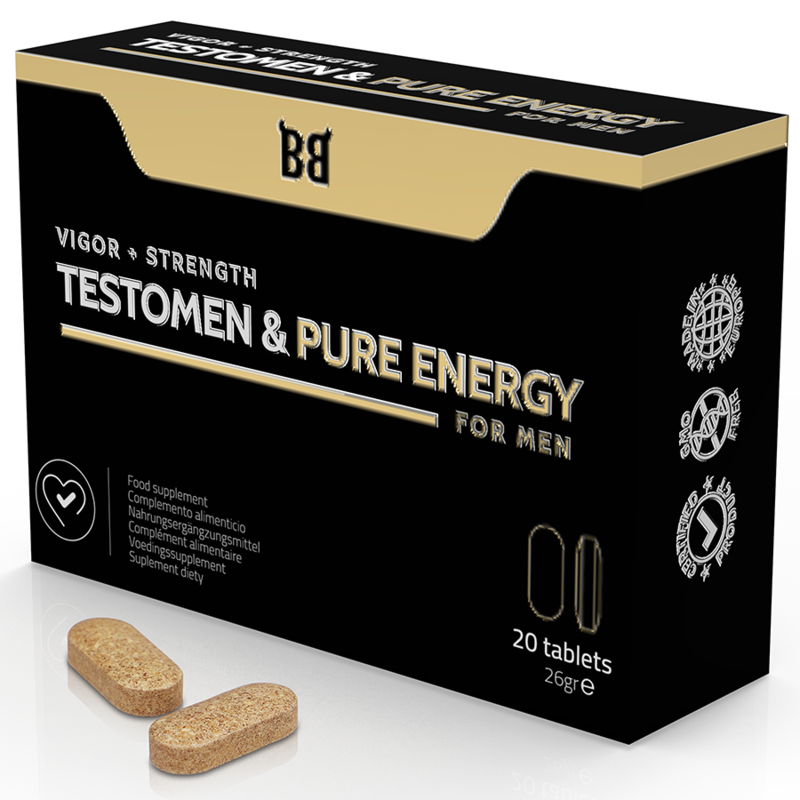 Capsule, Black Bull - Testomen & Pure Energy, pentru Barbati, 20 Capsule
