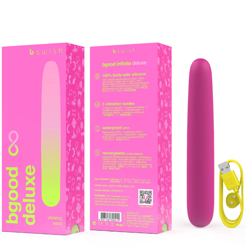 Vibrator, B Swish - Bgood Infinite Deluxe, Reincarcabil, 18 CM Roz
