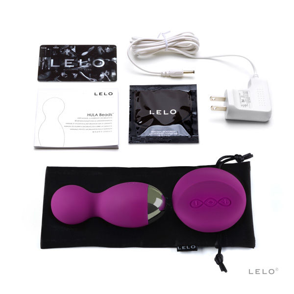 Bile Vaginale, Lelo - Hula Beads, Rotative si Vibratoare cu Telecomanda, Purple