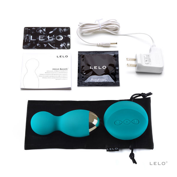Bile Hula, Lelo - Hula Beads, Rotire si Vibratii Simultane, Albastru