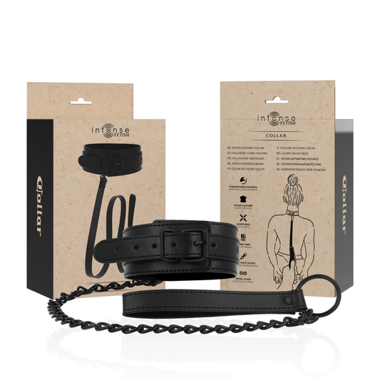 Zgarda Fetish, INTENSE - din Piele Vegana, Reglabila