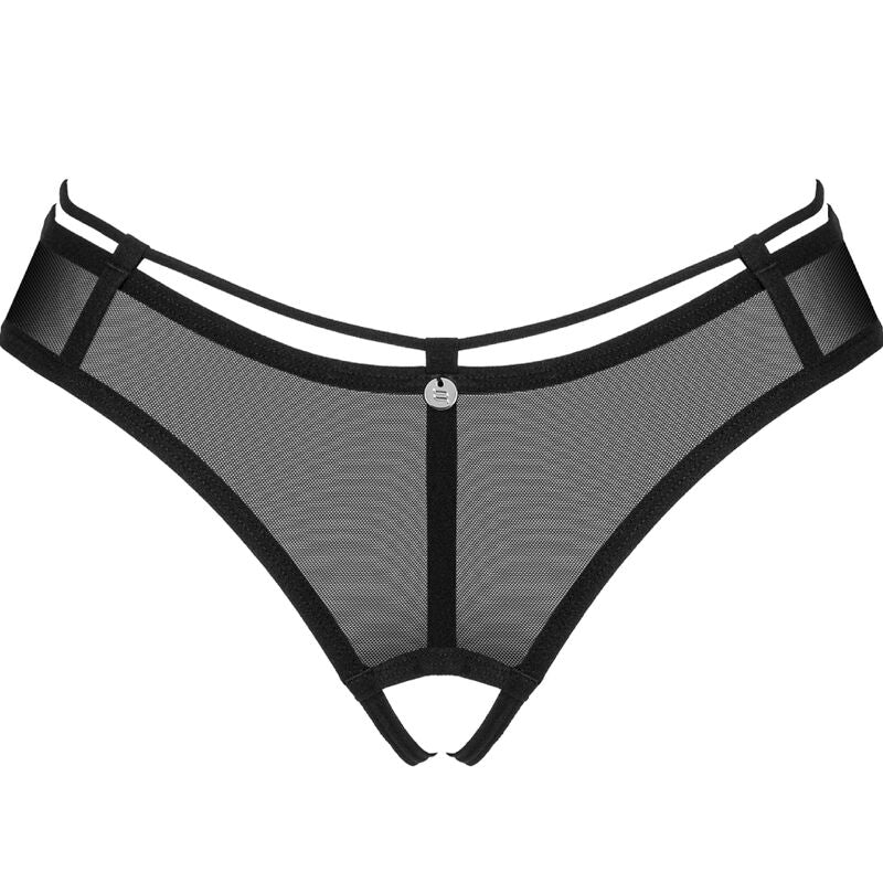 Tanga, Obsessive - Roxelia, Crotchless, XL/XXL Negru