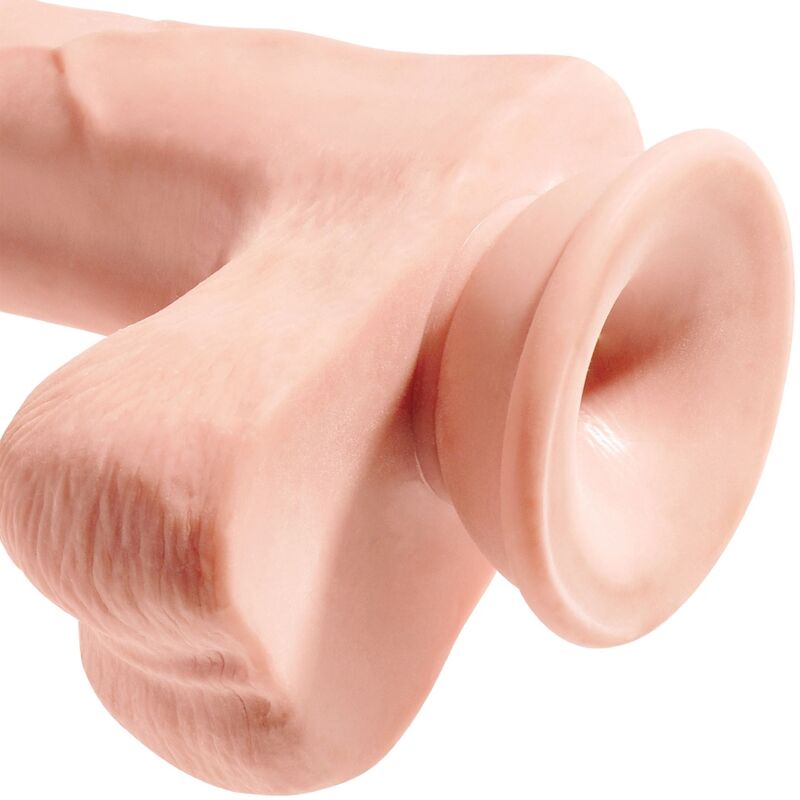 Dildo, King Cock - Realistic Penis cu Testicule 3D, Triple Density, 24.8 CM Light