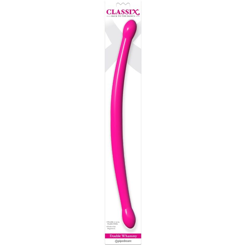 Dildo, Classix - Flexible Double, cu Doua Capete, 43.7 CM Roz