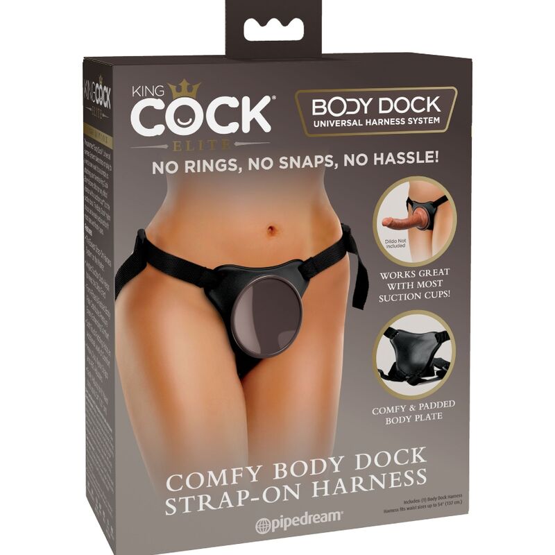 Ham, King Cock - Elite Comfy Ajustabil, Sistem Body Dock Universal fara Inele si Clipsuri, Talie 61-137 CM