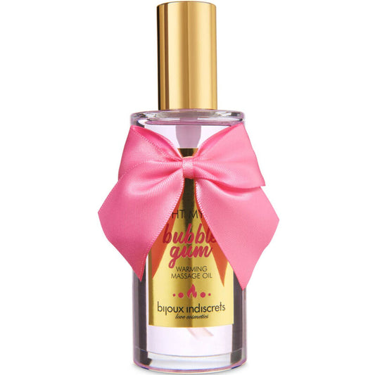 Ulei de Masaj cu Efect de Caldura, BIJOUX INDISCRETS - Light My Fire, Aroma Guma de Mestecat, 100 ml
