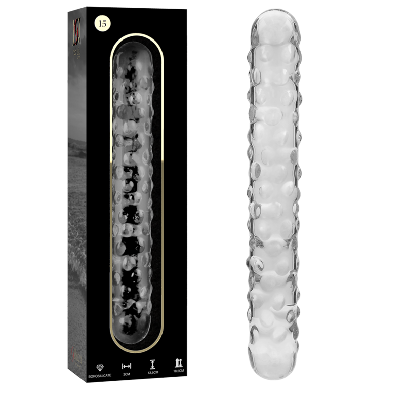 Dildo, Ibiza - Nebula Series Model 15, Sticla Borosilicata, 18.5 CM D - 3 CM Transparent