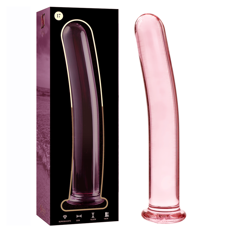 Dildo, Ibiza - Nebula Series - Model 17, Sticla Borosilicata, 18.5 CM D - 3 CM Transparent