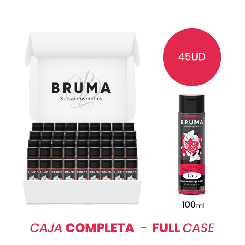 Ulei de Masaj, Bruma - Premium Hot, Efect Termic 3 in 1, 100 ML Capsuni