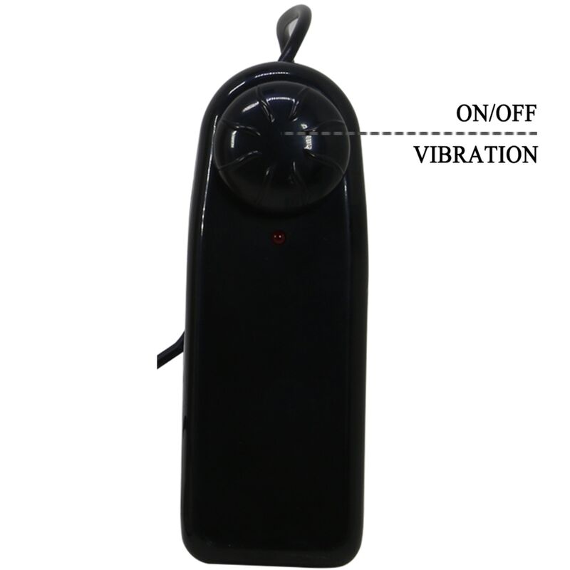 Chiloti Harness, Pretty Love, cu Dildo Vibrator Inclus, Maro