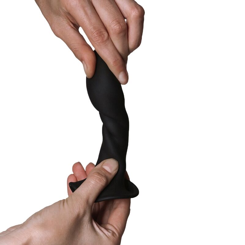 Dildo, Adrien Lastic - Hitsens 5, Silicon Termo-Reactiv, Negru 12.9 CM