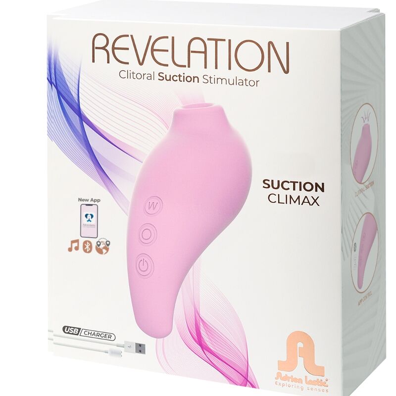 Stimulator Clitoris cu Aspiratie, Adrien Lastic - Revelation, Control prin Aplicatie, Roz