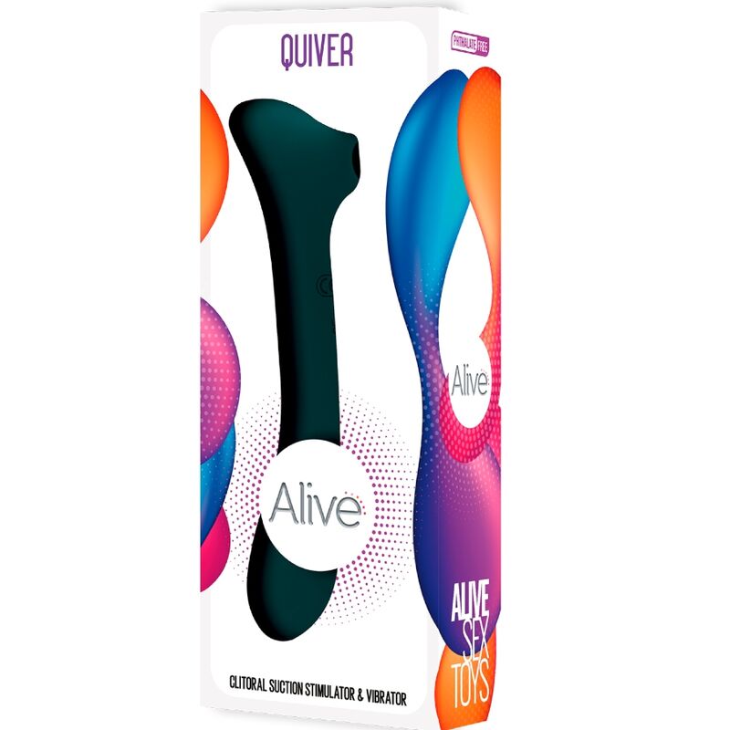 Vibrator, Alive - Quiver Sucker, Suctiune Clitorisa, Teal