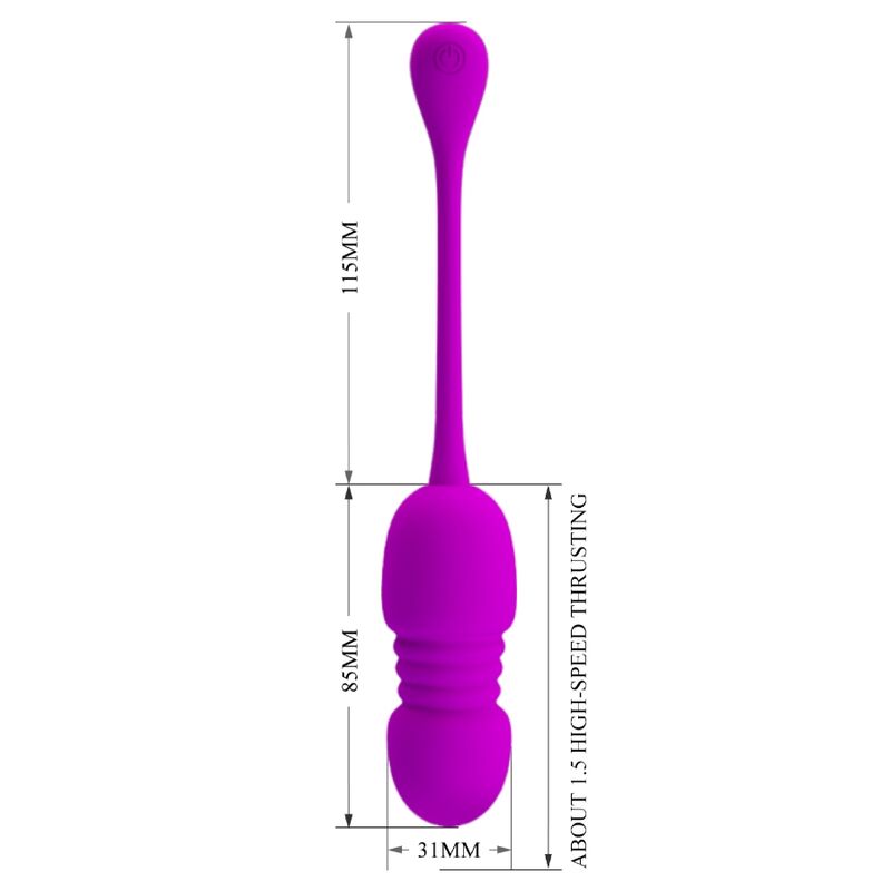 Ou Vibrator Reincarcabil, Pretty Love - Callie, 12 Functii de Vibratie si 12 Moduri de Impingere, Mov