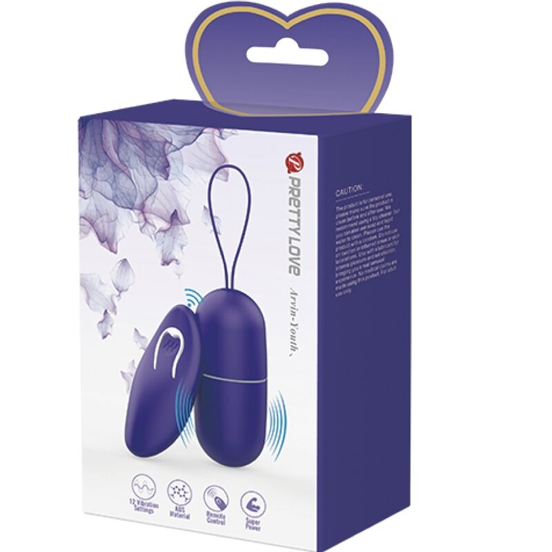 Ou Vibrator, Pretty Love - Arvin Youth, 12 Functii de Vibratie cu Telecomanda Wireless, Mov