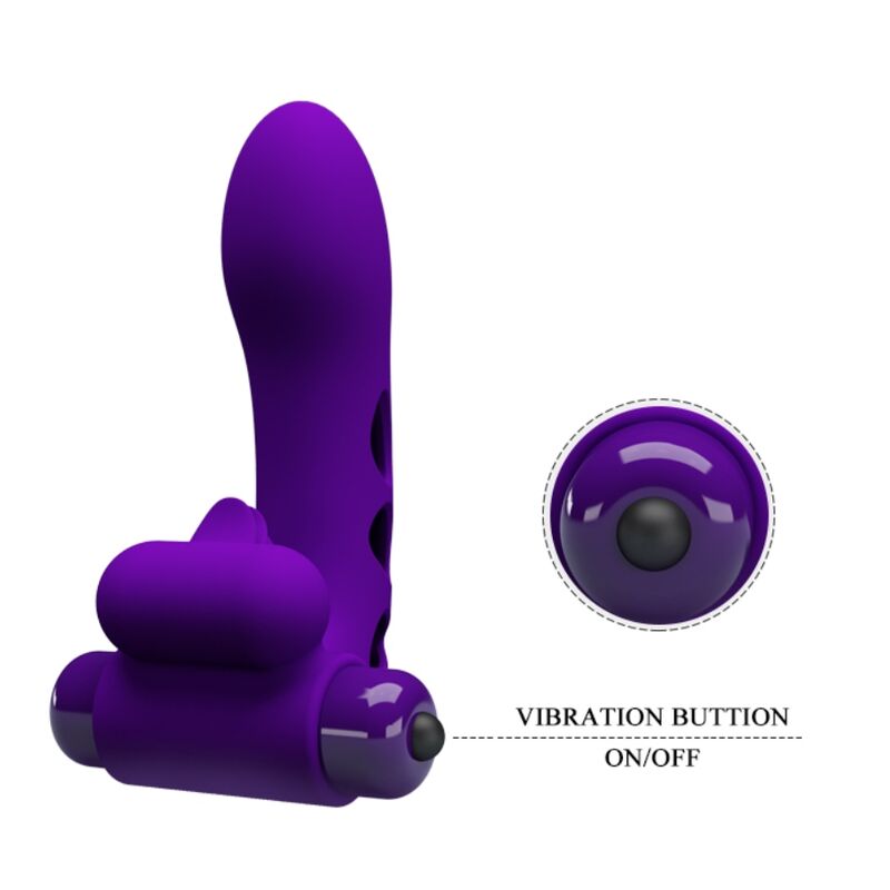 Vibrator de Deget, Pretty Love - Orlando, 10 Functii de Vibratie, Mov