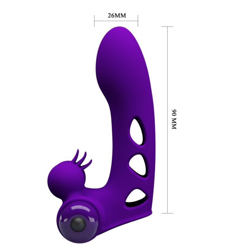Vibrator de Deget, Pretty Love - Orlando, 10 Functii de Vibratie, Mov