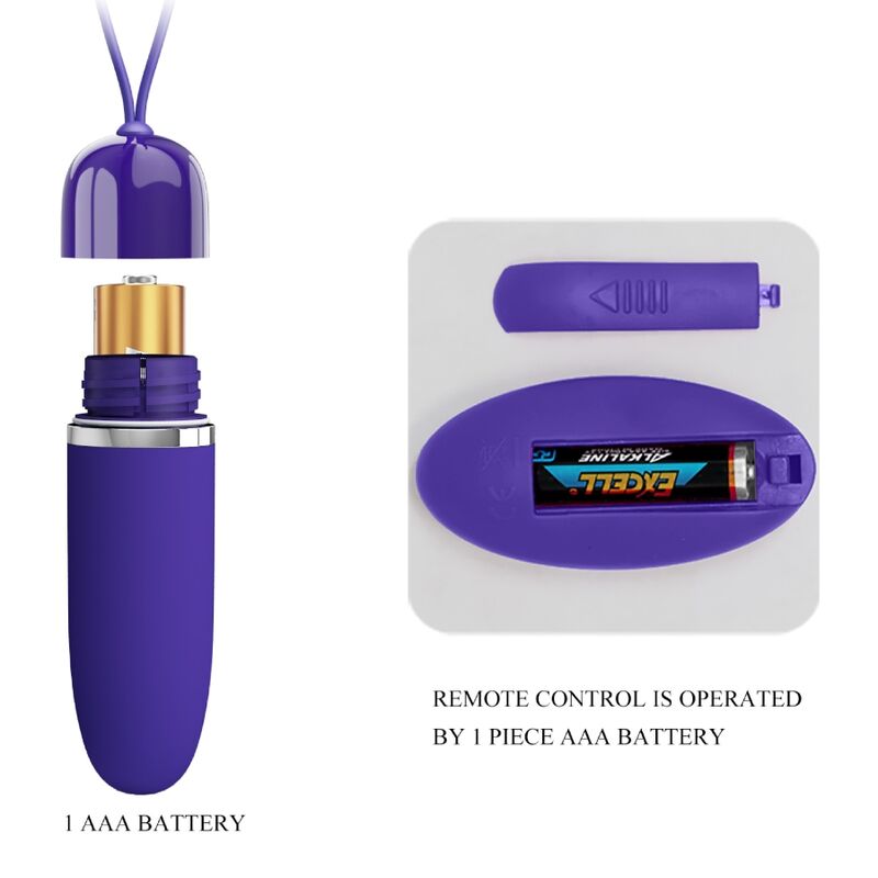 Bullet, Pretty Love - Darlene Youth, 12 Functii de Vibratie cu Telecomanda, Mini Violet