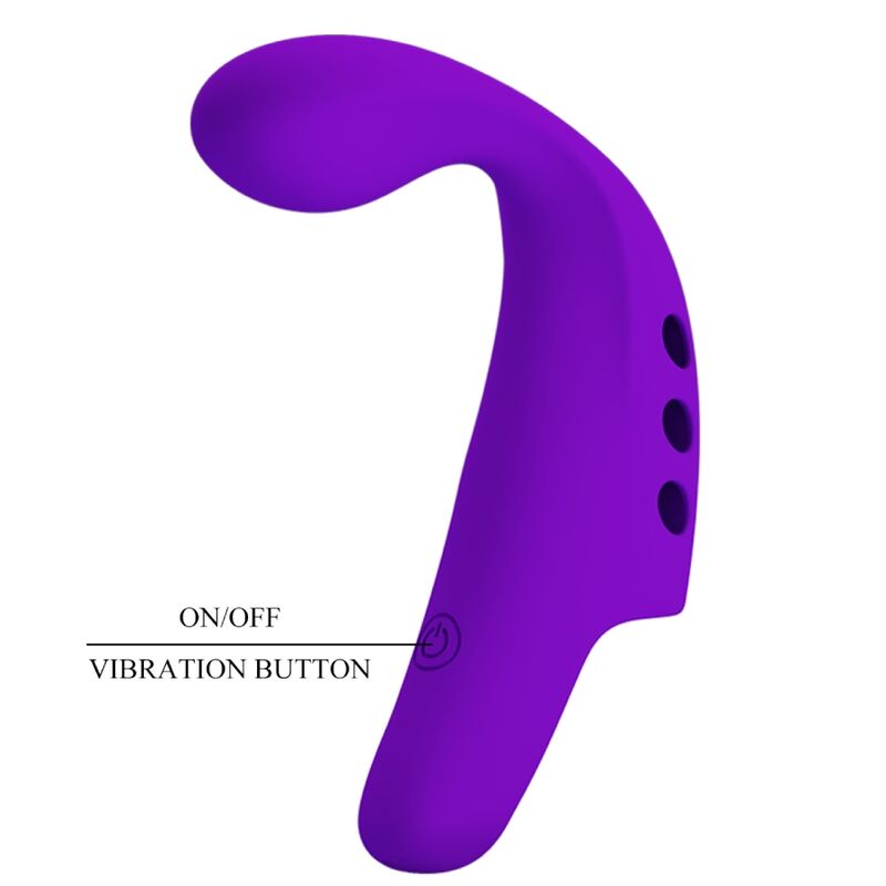 Vibrator de Deget, Pretty Love - Gorgon, Reincarcabil prin USB, Albastru