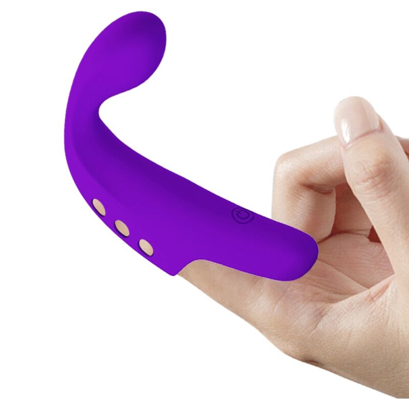 Vibrator de Deget, Pretty Love - Gorgon, Reincarcabil prin USB, Albastru