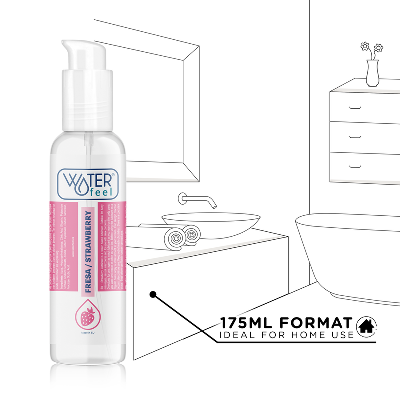 Lubrifiant pe Baza de Apa, Waterfeel, Aroma de Capsuni, 175 ML