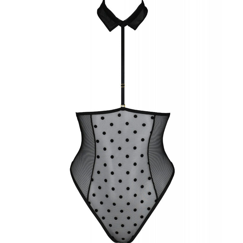 Body Deschis, Passion - Trisha, cu Choker Detasabil, Negru S/M