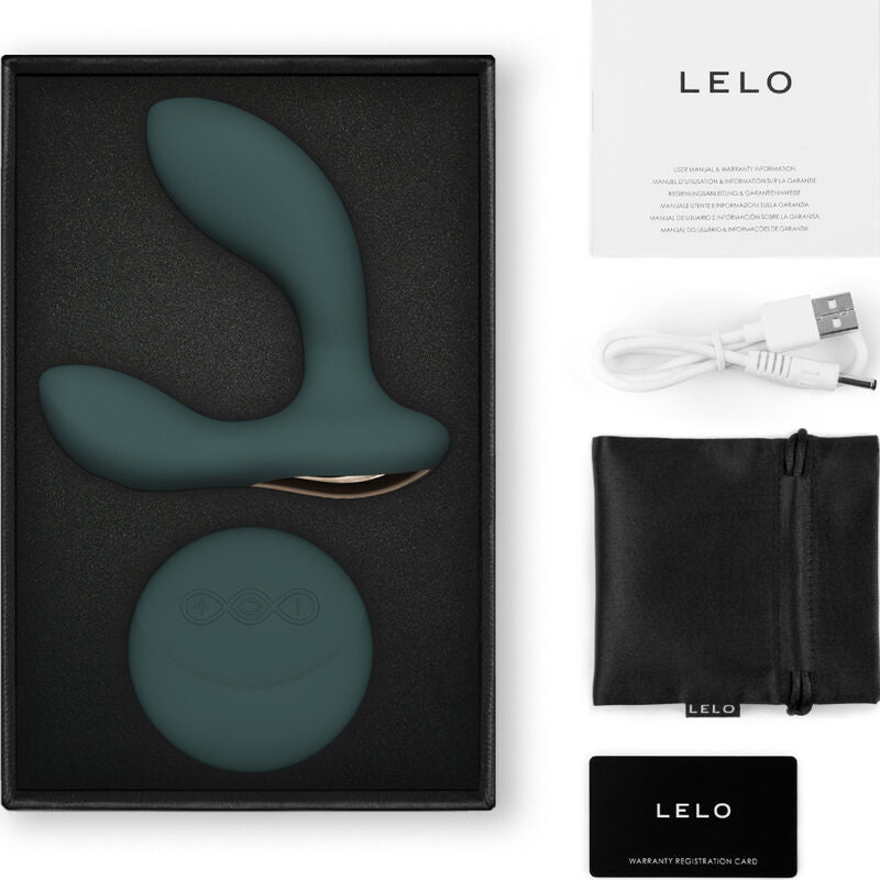 Vibrator Prostata, Lelo - Hugo 2, cu Telecomanda SenseMotion, Verde/Negru