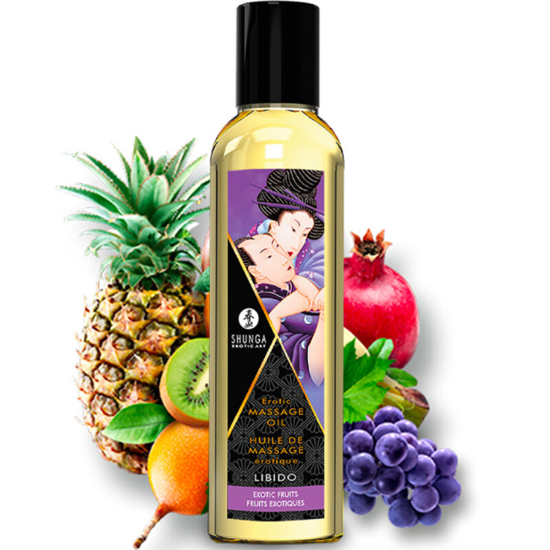 Kit Cosmetice Erotice, Shunga - Fruity Kisses Collection, Arome Fructate, 3 Piese