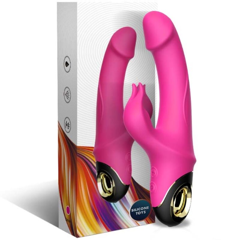 Vibrator Rabbit, Armony - Meteor, Rotativ Reincarcabil USB, Roz
