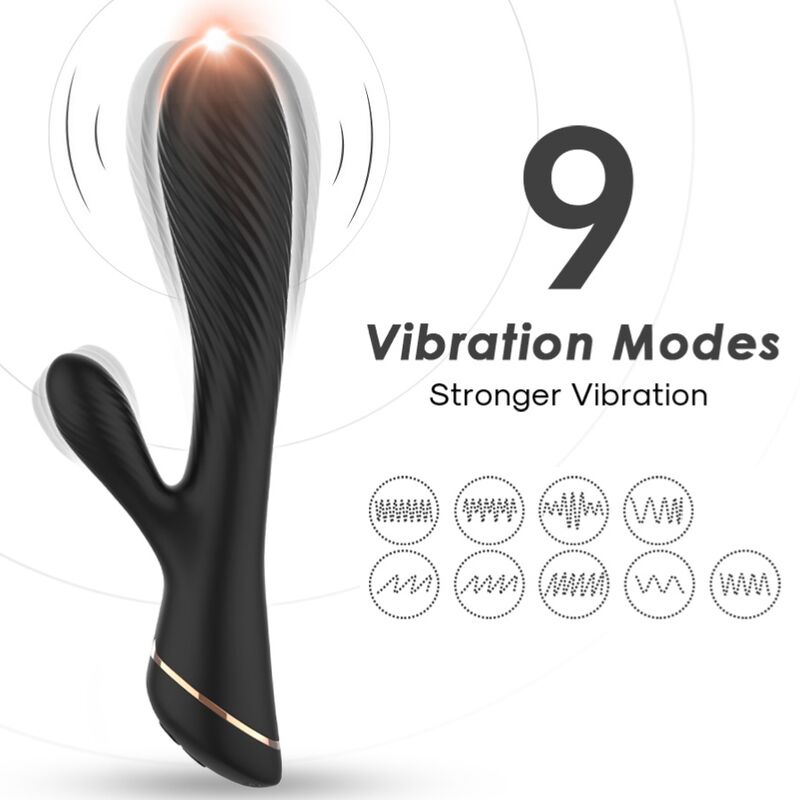 Vibrator Rabbit, Armony, 9 Moduri de Vibratie, Negru