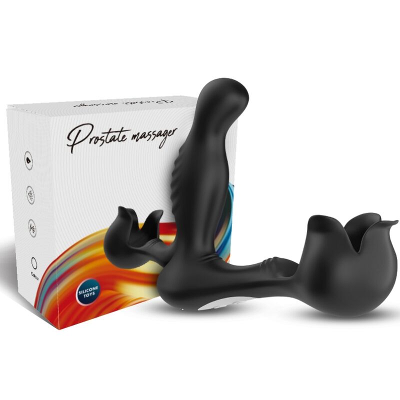 Vibrator Anal si Stimulator Testicule, Armony, Telecomanda, Negru