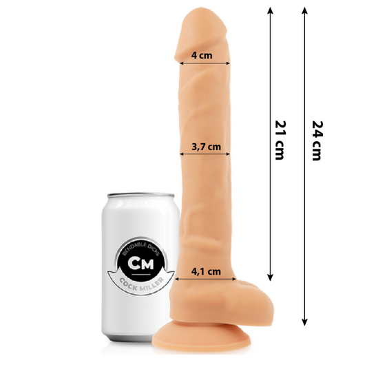Dildo, Cock Miller - Cocksil, Silicon Dubla Densitate Articulabil, 24 CM