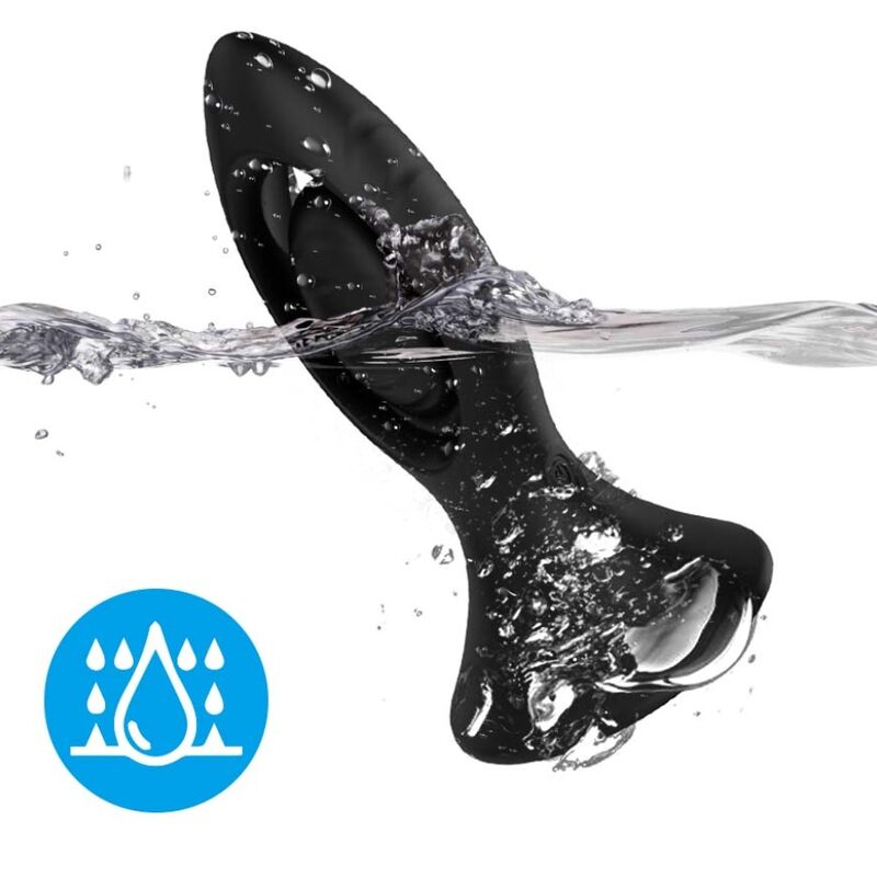 Vibrator si Anal Plug, Armony, 9 Moduri de Vibratie, Silicon Negru